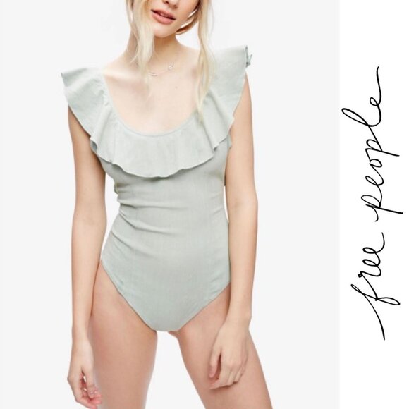 Intimately Free People | Blue "Uh Huh" One Piece Bodysuit Jumpsuit | Size Small - Picture 1 of 10